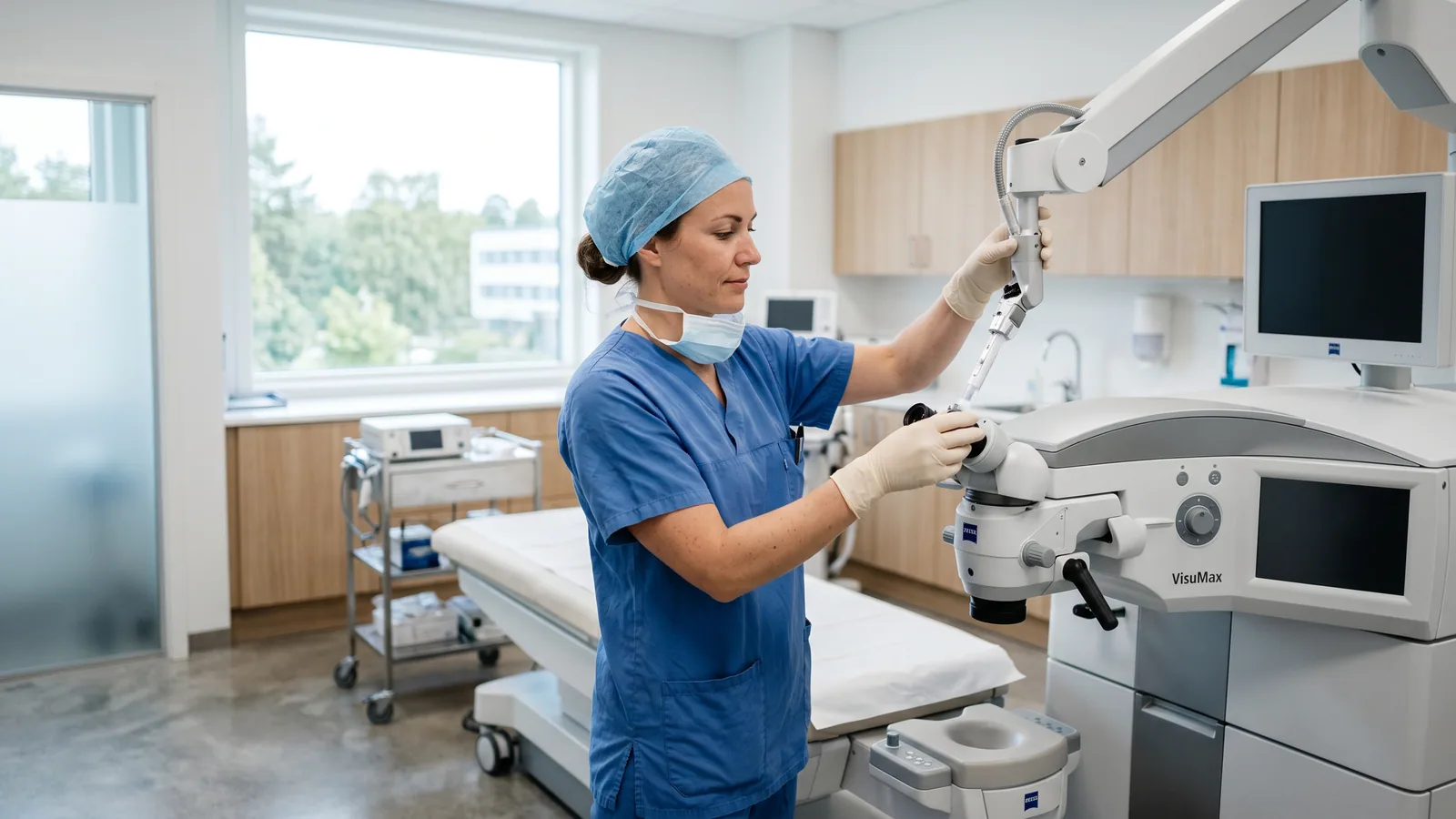 Moderne laseroperation af øjne på en klinik
